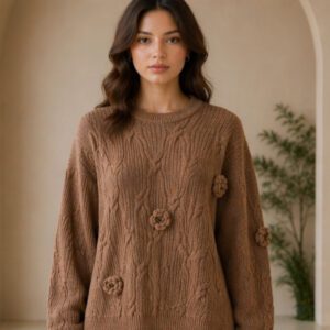 Pullover with Flower Detail