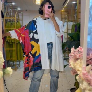Oversized Shirt Silk & Poplin