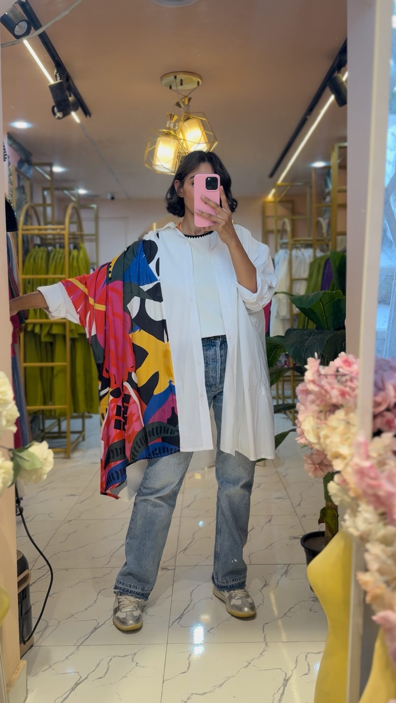 Oversized Shirt Silk & Poplin