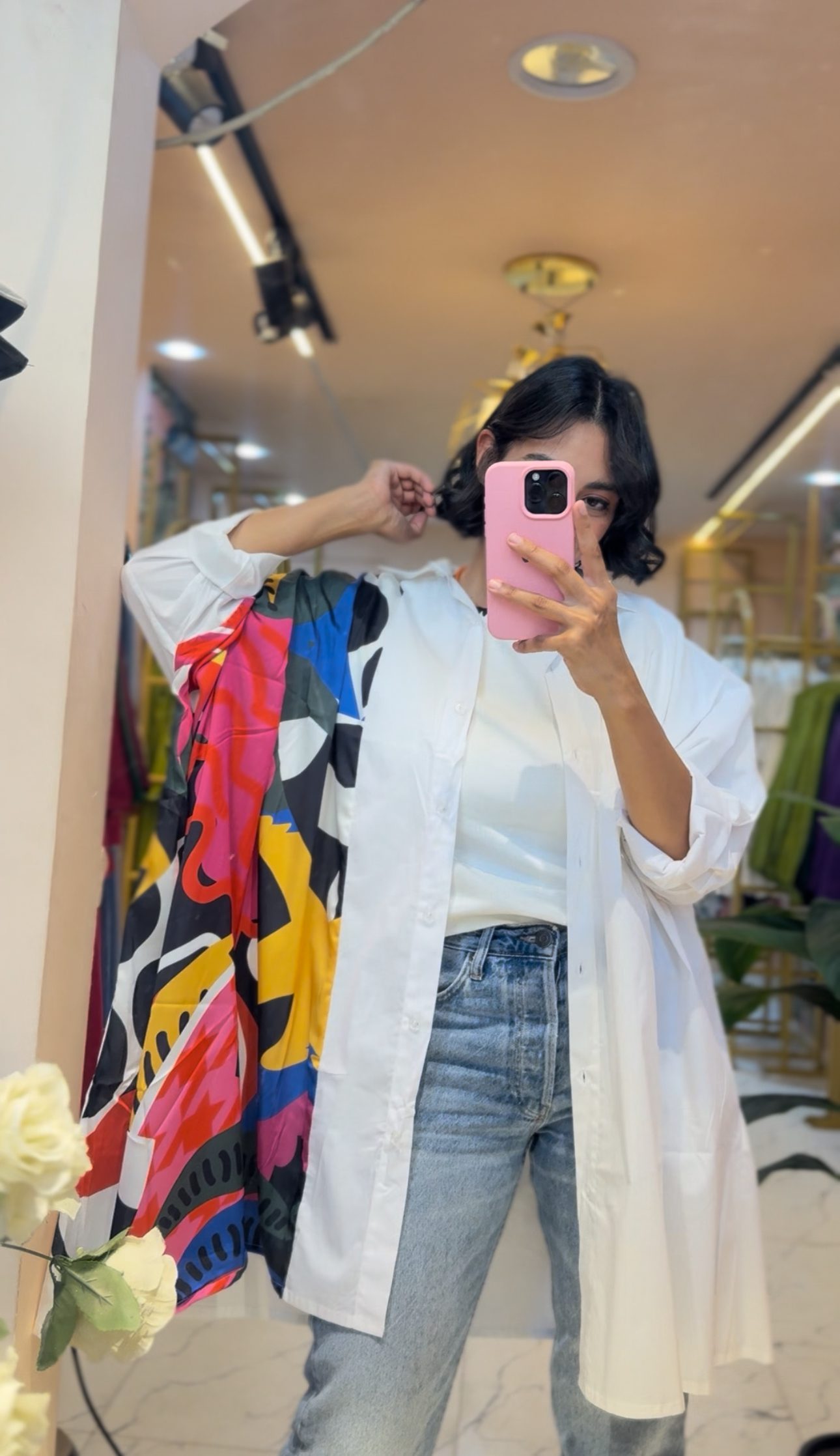 Oversized Shirt Silk & Poplin - Image 2