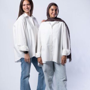 Oversized Classic White Button-Down Shirt